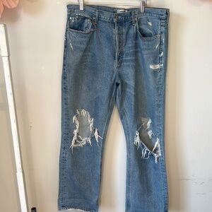 Agolde 90s midrise distressed Jean size 33